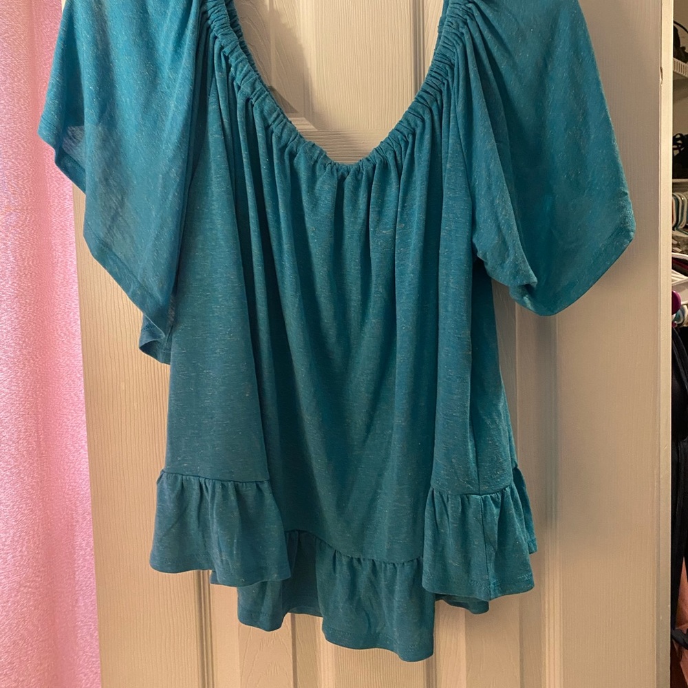 Blue teal blouse lane Bryant 26/28